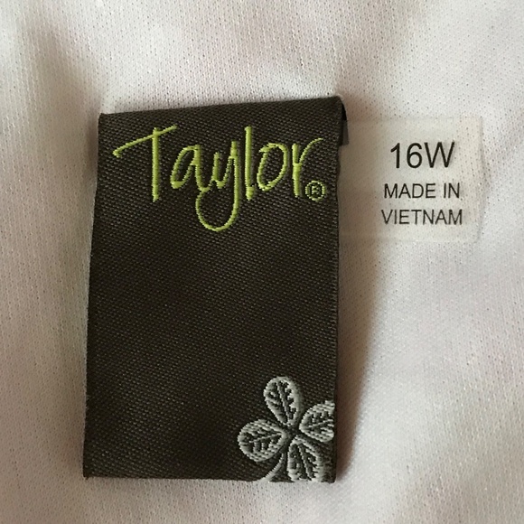 TAYLOR Floral Midi Dress Faux Wrap Pink White Women’s Plus Size 16W - Picture 8 of 16